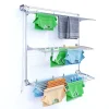 Foxydry Séchoir mural 3 grilles pliables 152x52x137 cm alu Tower 150