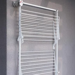 Etendoir À Linge|Foxydry Séchoir mural 3 grilles pliables blanc 128x52x137 cm alu Tower 120