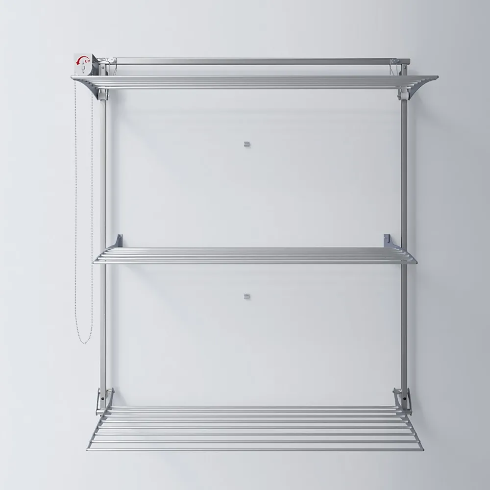 Foxydry Séchoir mural 3 grilles pliables 128x52x137 cm alu Tower 120