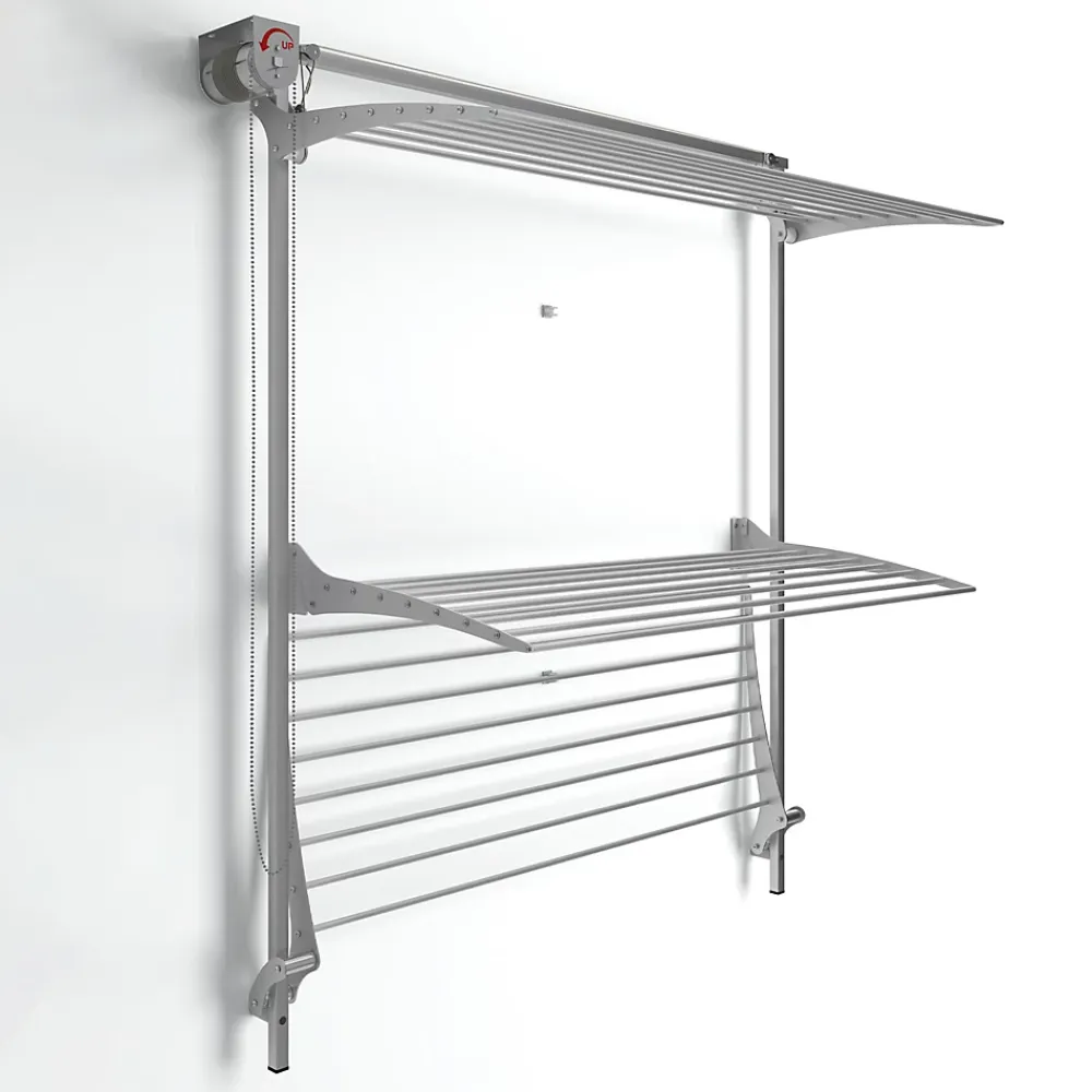 Foxydry Séchoir mural 3 grilles pliables 128x52x137 cm alu Tower 120