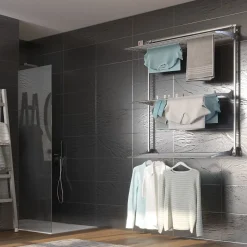 Foxydry Séchoir mural 3 grilles pliables 128x52x137 cm alu Tower 120