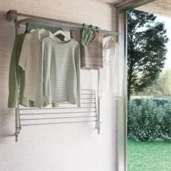 Etendoir À Linge|Foxydry Séchoir mural 2 grilles réglables 108x52x137 cm alu Wall Plus 100
