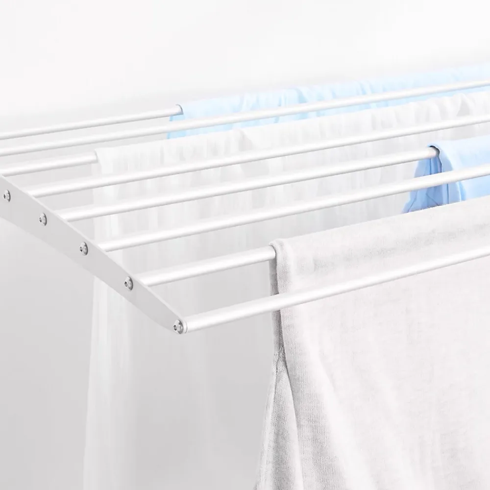 Etendoir À Linge|Foxydry Séchoir mural blanc alu bas 116x50x10cm pliant Fold 120