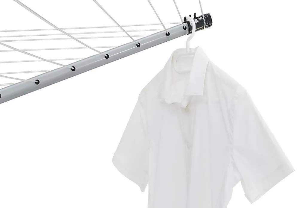 Etendoir À Linge|Leifheit Séchoir parapluie extérieur avec housse de protection, 50 m d'étendage, noir et gris, LinoLift 500