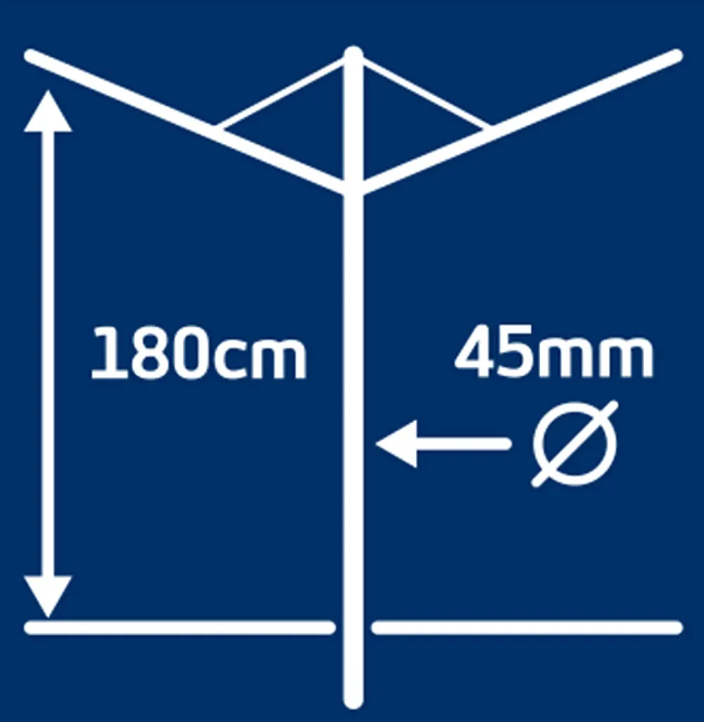 Etendoir À Linge|Leifheit Séchoir parapluie extérieur avec housse de protection, 50 m d'étendage, noir et gris, LinoLift 500