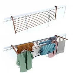 Foxydry Séchoir rabattable extérieur corten 162x63x8 cm Duo