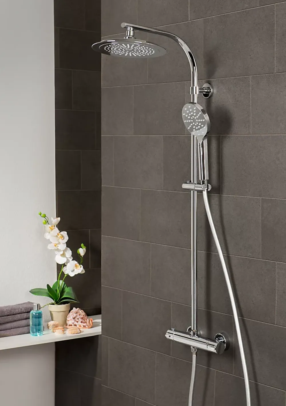Schütte SCHÜTTE MADURA FRESH système de douche avec mitigeur thermostatique , chromé