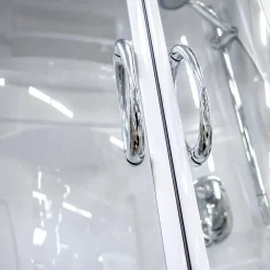 Schulte cabine de douche intégrale - 92x92x216 cm - arrondie - verre 4 mm - cabine de douche complète - blanc - Helgoland III