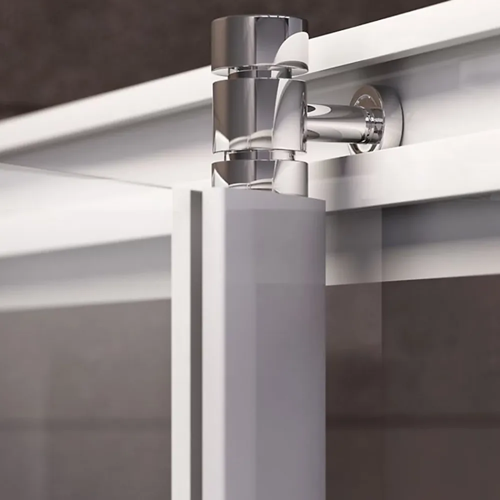 Cabine De Douche|Schulte cabine de douche intégrale Juist - 90x90x210 cm - portes coulissantes - blanc - verre transparent
