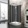 Schulte cabine de douche intégrale - 90 x 90 cm - portes coulissantes - parois fixes - receveur - panneaux muraux et robinetterie