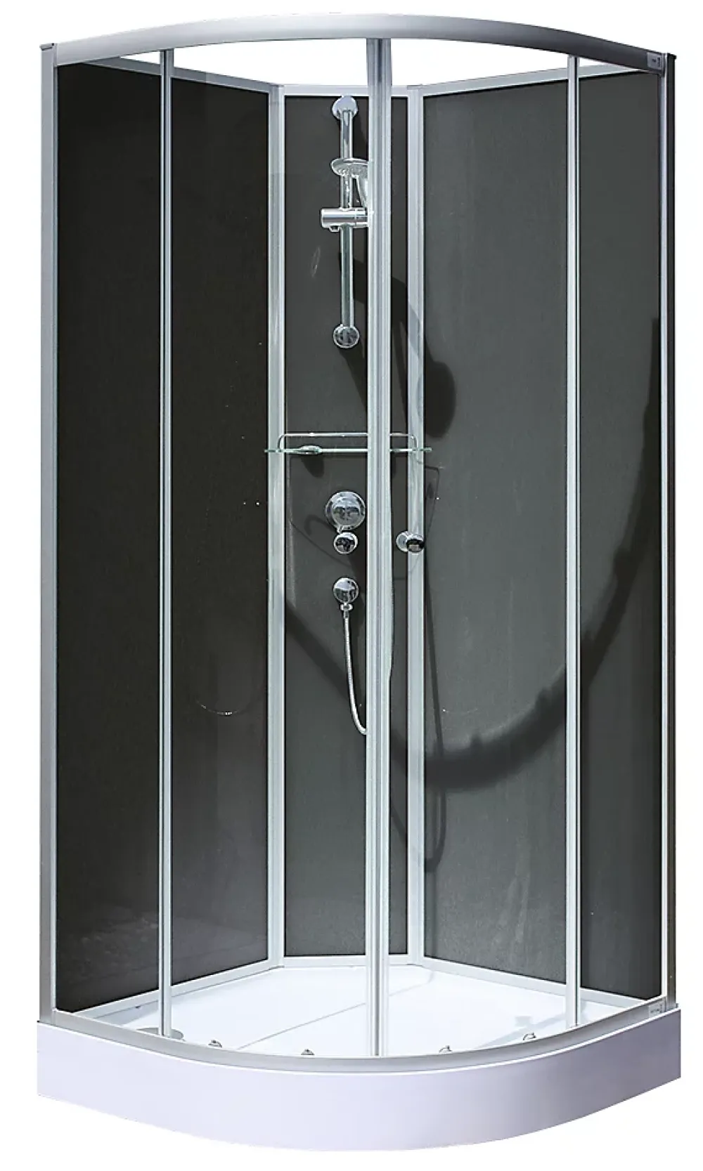 Schulte cabine de douche intégrale - 90 x 90 cm - portes coulissantes - parois fixes - receveur - panneaux muraux et robinetterie