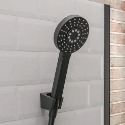 Cabine De Douche|Schulte cabine de douche intégrale 90x90x215 cm - porte à pivot - montage réversible - verre de sécurite 5 mm - noir - Jersey