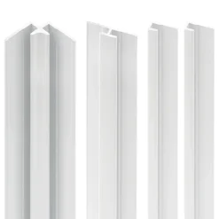 Panneau Mural De Salle De Bains|Schulte pack de 3 panneaux muraux 90x210 cm + 5 profilés - DécoDesign COULEUR - blanc