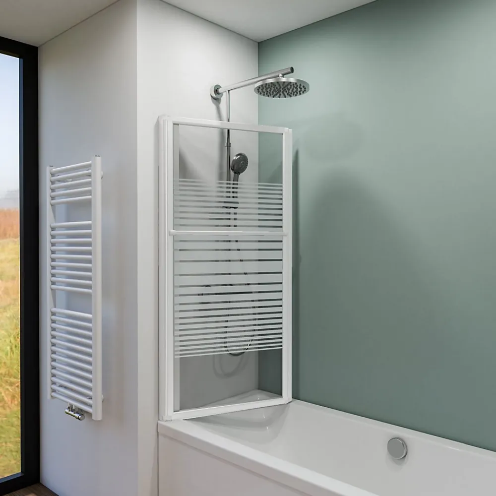 Pare-Baignoire|Schulte Pare-baignoire extensible 70-118x140 cm - Écran coulissant en verre 3 mm - Blanc