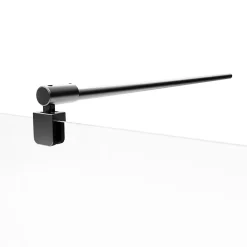 Schulte Pare-baignoire 80x70x140 cm - Angle pliant rabattable - Écran pivotant anti-calcaire - Verre 5 mm - Noir