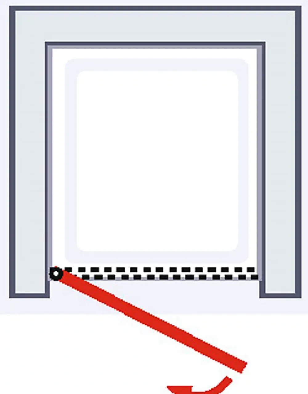 Schulte porte pivotante - 90x192 - réversible - anticalcaire - transparent - profilé blanc