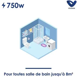 Sèche-Serviettes Électrique|Voltman Seche-serviettes 750 W