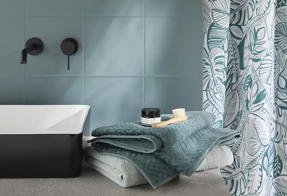 Serviette De Bain|GoodHome Serviette de bain vert pinède Sary 140 x 70 cm