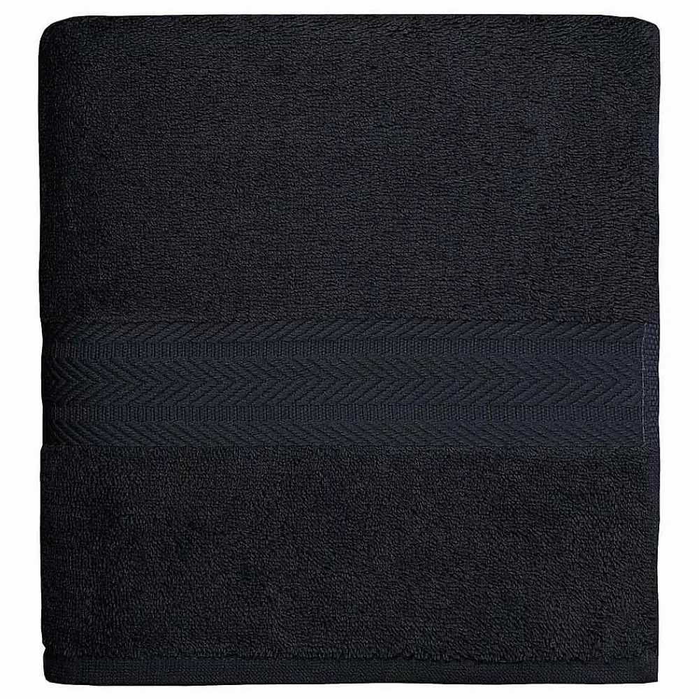 Serviette De Toilette|Sensei Maison Serviette de toilette 550 g/m² Noir 50x100 cm LUXURY