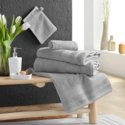 Serviette De Toilette|Eden Serviette de toilette 50 x 90 cm Tendresse gris perle