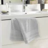 Serviette De Toilette|Douceur D'Intérieur Serviette de toilette 50 x 90 cm eponge unie tendresse Gris Perle