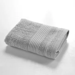 Serviette De Toilette|Douceur D'Intérieur Serviette de toilette 50 x 90 cm eponge unie tendresse Gris Perle