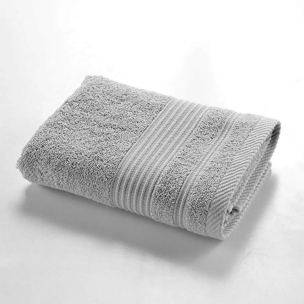 Serviette De Toilette|Douceur D'Intérieur Serviette de toilette 50 x 90 cm eponge unie tendresse Gris Perle
