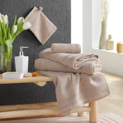 Serviette De Toilette|Eden Serviette de toilette 50 x 90 cm Tendresse taupe