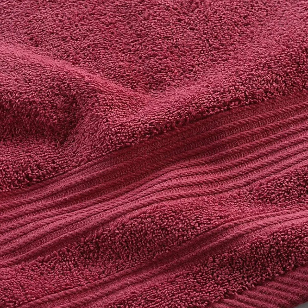 Douceur D'Intérieur Serviette de toilette 50 x 90 cm eponge unie tendresse Rubis