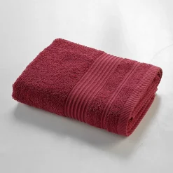 Douceur D'Intérieur Serviette de toilette 50 x 90 cm eponge unie tendresse Rubis