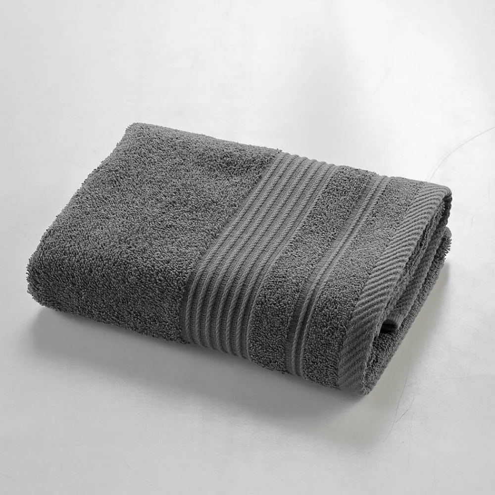 Douceur D'Intérieur Serviette de toilette 50 x 90 cm eponge unie tendresse Anthracite