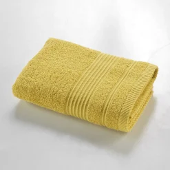 Serviette De Toilette|Douceur D'Intérieur Serviette de toilette 50 x 90 cm eponge unie tendresse Mimosa