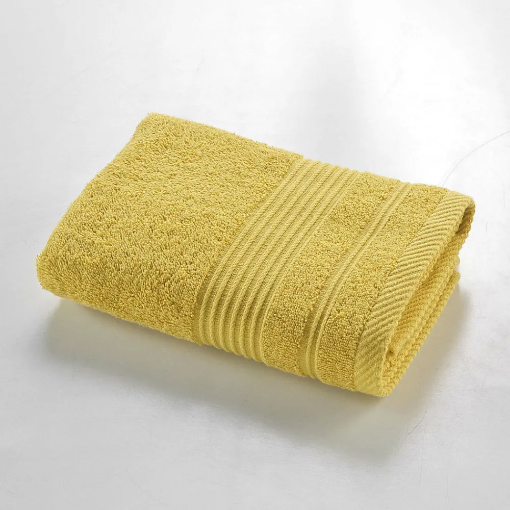 Serviette De Toilette|Douceur D'Intérieur Serviette de toilette 50 x 90 cm eponge unie tendresse Mimosa