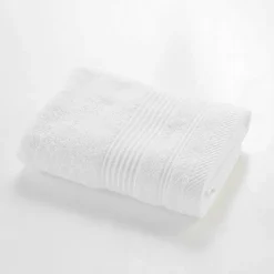 Serviette De Toilette|Douceur D'Intérieur Serviette de toilette 50 x 90 cm eponge unie tendresse Blanc