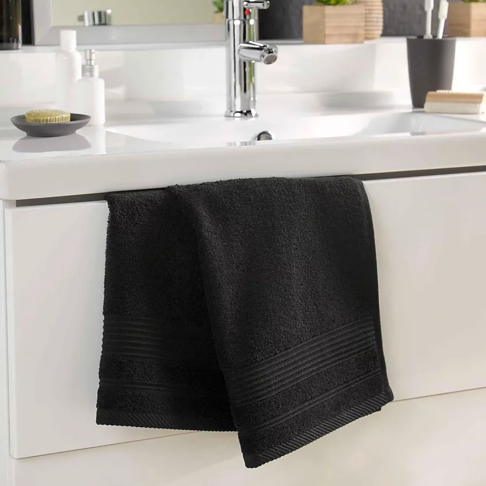 Serviette De Toilette|Eden Serviette de toilette 50 x 90 cm Tendresse noir