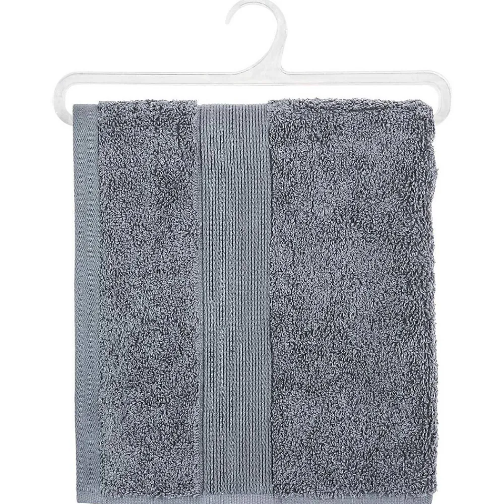 Atmosphera Créateur D'Intérieur Serviette de toilette Essentiel - coton 450 gr/m² - gris anthracite 50x90 cm - Atmosphera