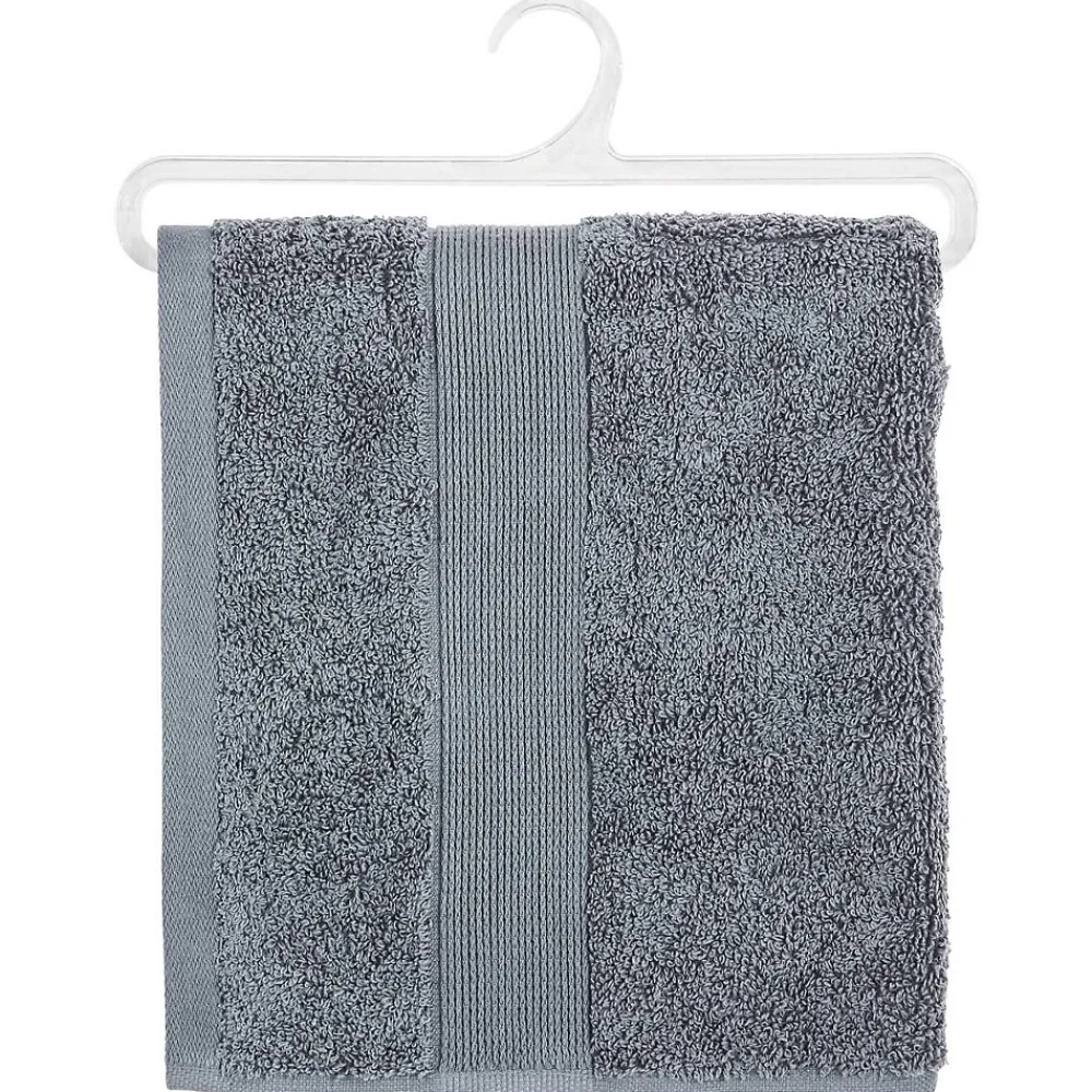 Atmosphera Créateur D'Intérieur Serviette de toilette Essentiel - coton 450 gr/m² - gris anthracite 50x90 cm - Atmosphera