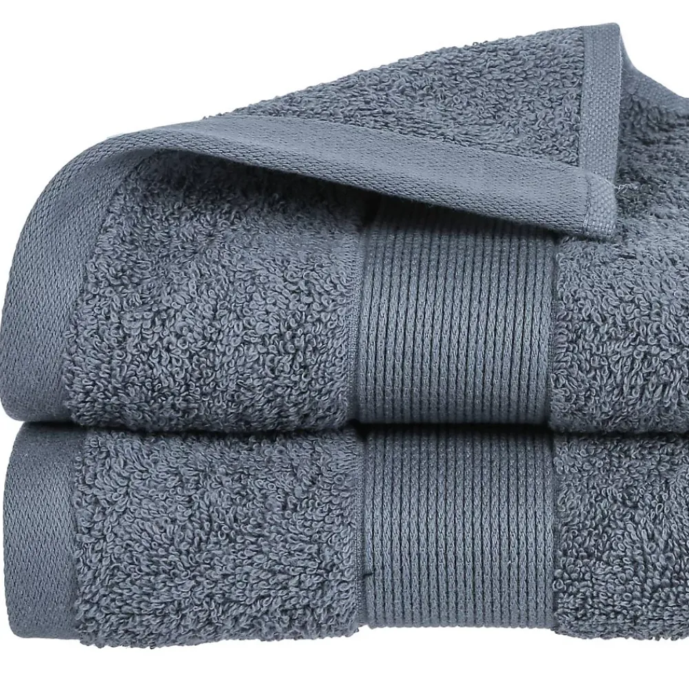 Atmosphera Créateur D'Intérieur Serviette de toilette Essentiel - coton 450 gr/m² - gris anthracite 50x90 cm - Atmosphera
