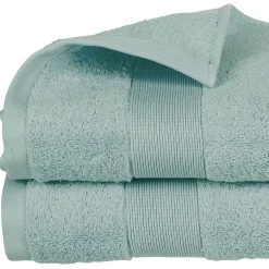 Serviette De Toilette|Atmosphera Créateur D'Intérieur Serviette de toilette Essentiel - coton 450 gr/m² - bleu givre 50x90 cm - Atmosphera