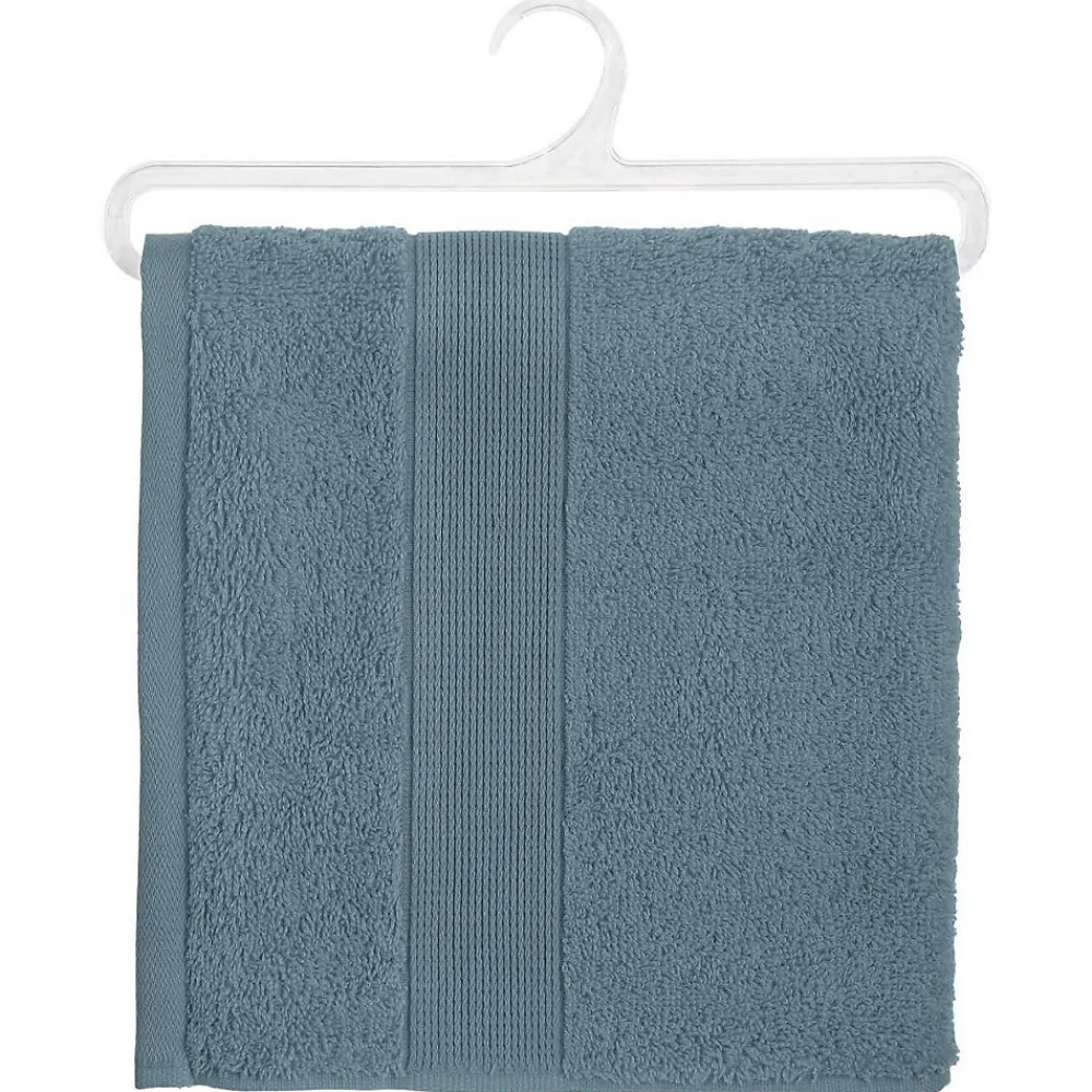 Atmosphera Créateur D'Intérieur Serviette de toilette Essentiel - coton 450 gr/m² - bleu orage 50x90 cm - Atmosphera