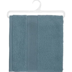 Atmosphera Créateur D'Intérieur Serviette de toilette Essentiel - coton 450 gr/m² - bleu orage 50x90 cm - Atmosphera