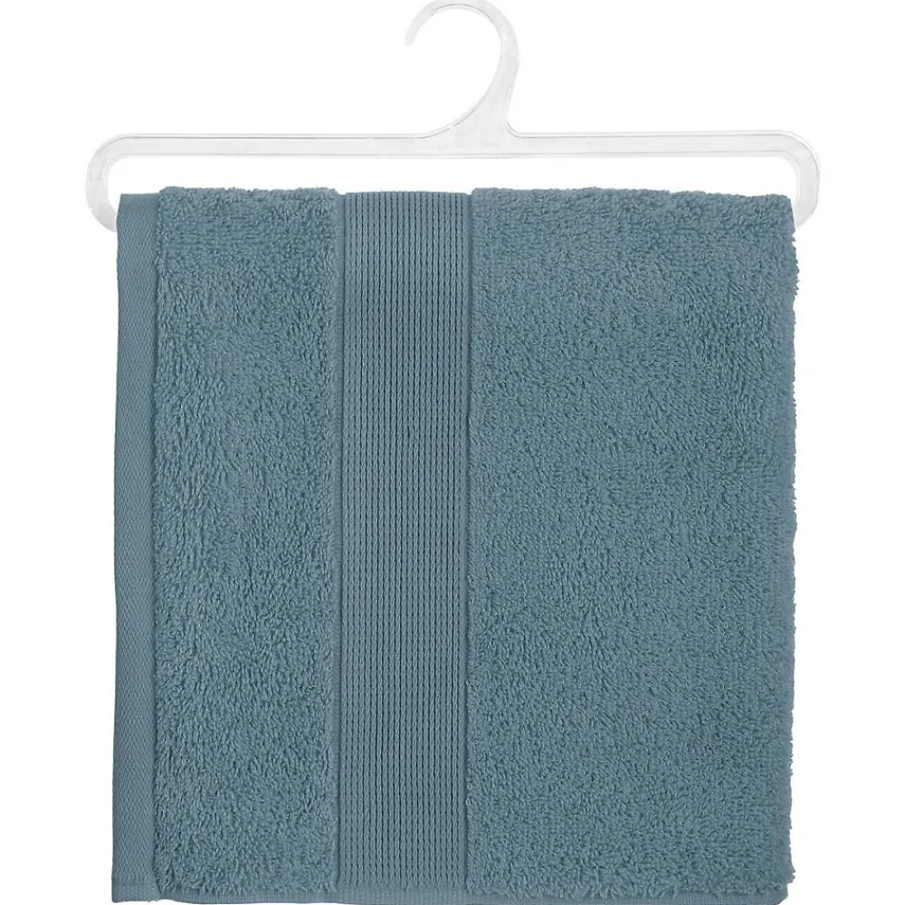 Atmosphera Créateur D'Intérieur Serviette de toilette Essentiel - coton 450 gr/m² - bleu orage 50x90 cm - Atmosphera