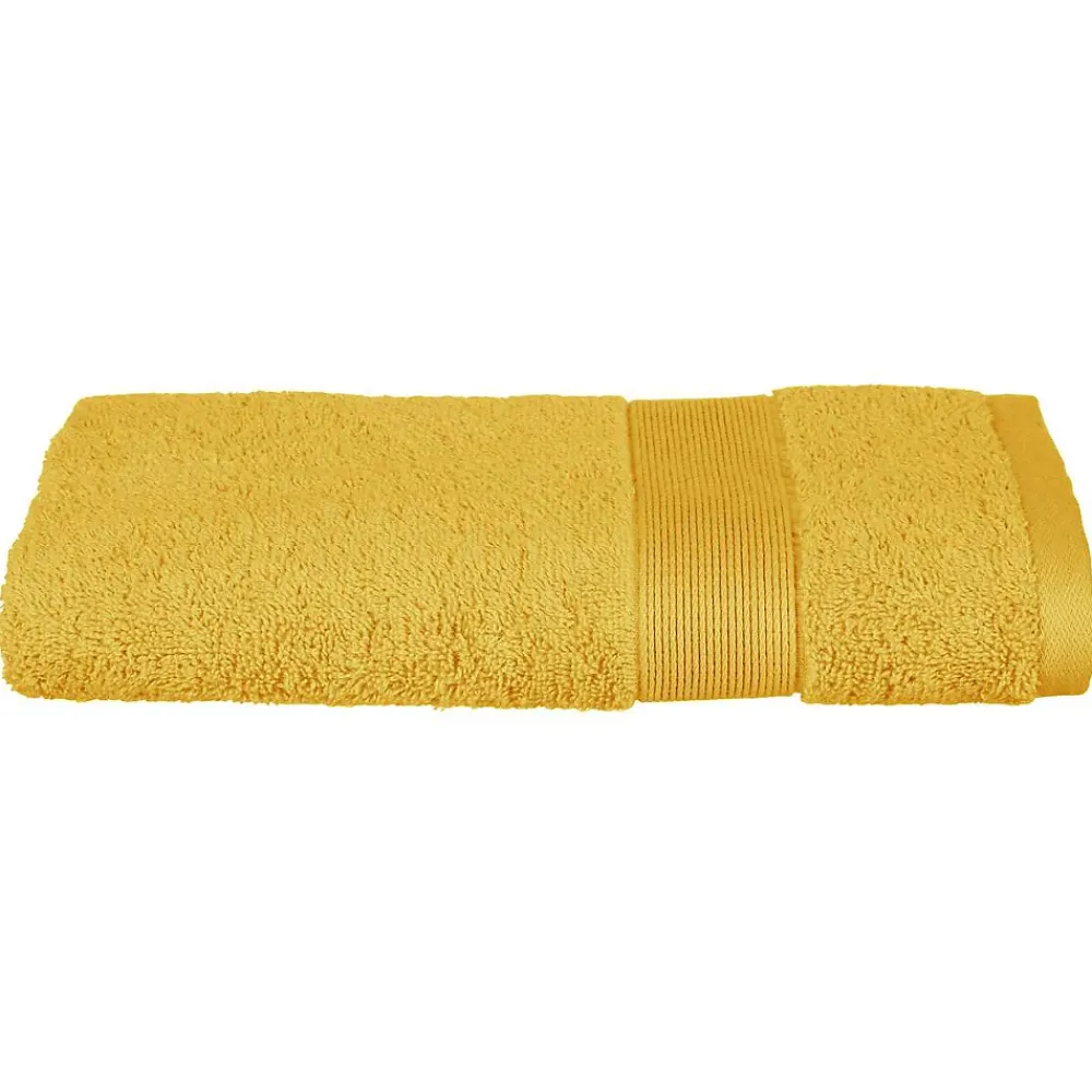 Atmosphera Créateur D'Intérieur Serviette de toilette Essentiel - coton 450 gr/m² - jaune moutarde 50x90 cm - Atmosphera
