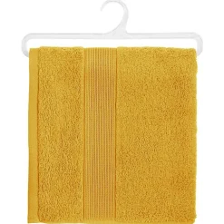 Atmosphera Créateur D'Intérieur Serviette de toilette Essentiel - coton 450 gr/m² - jaune moutarde 50x90 cm - Atmosphera
