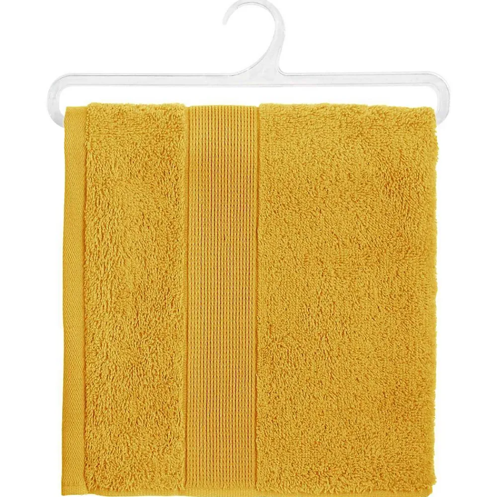 Atmosphera Créateur D'Intérieur Serviette de toilette Essentiel - coton 450 gr/m² - jaune moutarde 50x90 cm - Atmosphera
