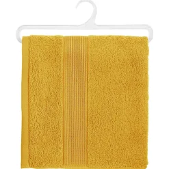 Atmosphera Créateur D'Intérieur Serviette de toilette Essentiel - coton 450 gr/m² - jaune moutarde 50x90 cm - Atmosphera