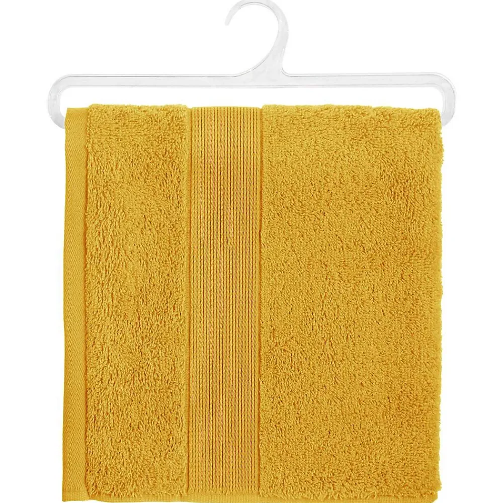 Atmosphera Créateur D'Intérieur Serviette de toilette Essentiel - coton 450 gr/m² - jaune moutarde 50x90 cm - Atmosphera