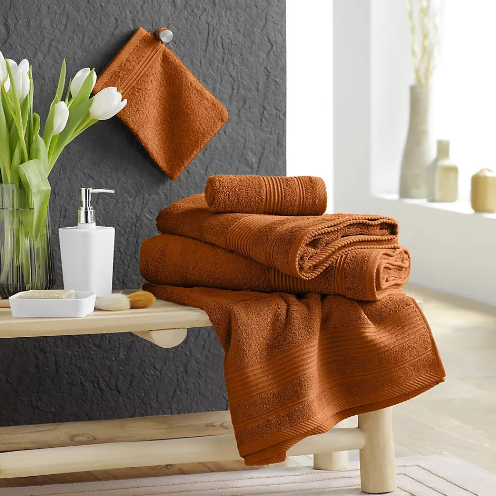 Eden Serviette de toilette invite 30 x 50 cm Tendresse caramel