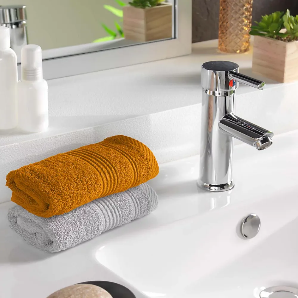 Eden Serviette de toilette invite 30 x 50 cm Tendresse curry