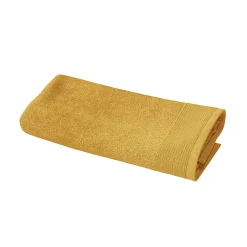GoodHome Serviette de toilette jaune miel 100 x 50 cm, Koros